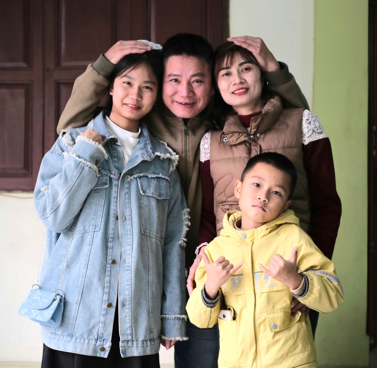 A family spending time together
